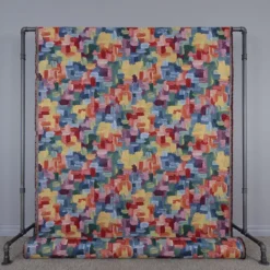 Mönstrade Möbeltyger|Abstract colourful art gobelängtyg