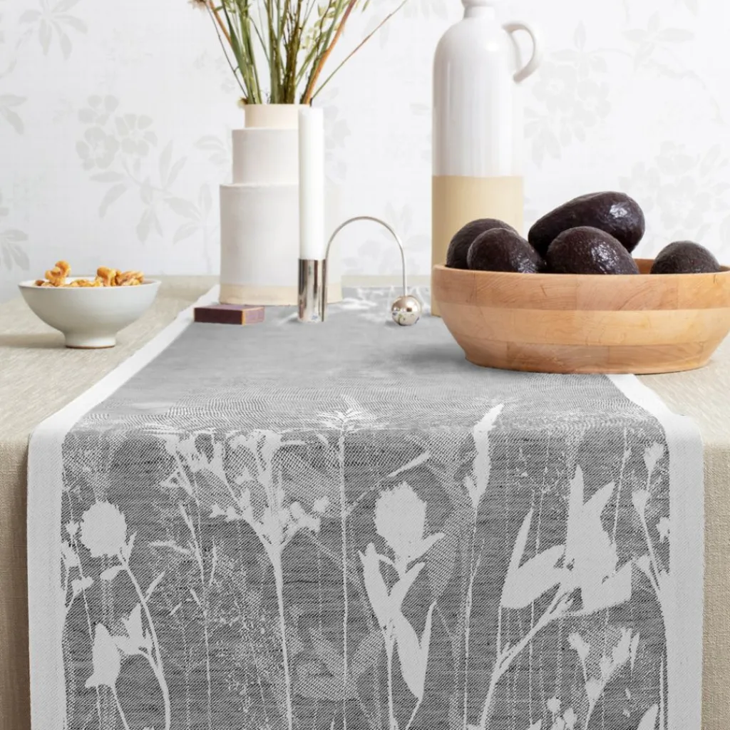 Ekelund Bordslöpare|Ekelund Löpare|Airy grå löpare 35X120 - s Linneväveri