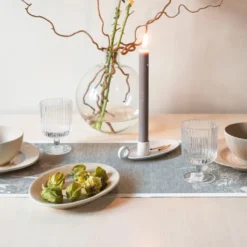 Ekelund Bordslöpare|Ekelund Löpare|Airy grå löpare 35X120 - s Linneväveri