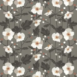Arvidssons textil Gardintyger Mönstrade|Arvidssons Textil|Anemon grön tyg