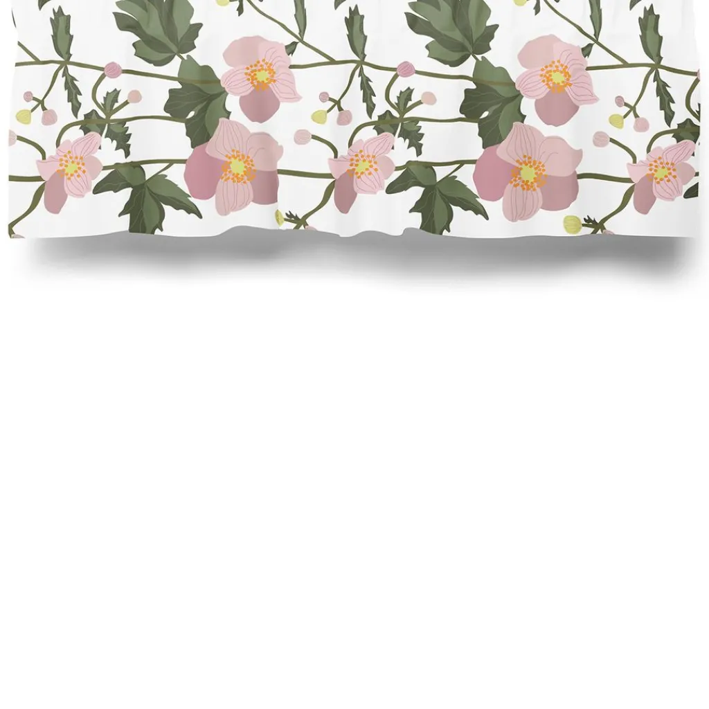 Arvidssons textil Gardinkappor Mönstrade|Anemon rosa gardinkappa metervara