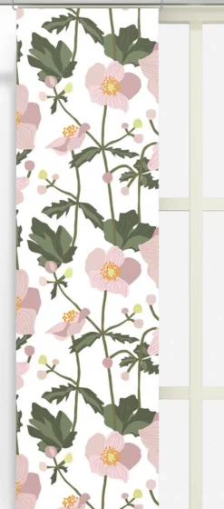 Arvidssons textil Panelgardiner|Anemon rosa panelgardiner
