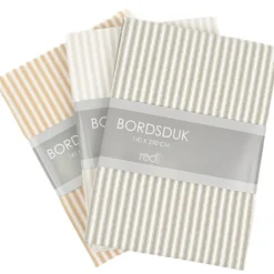 Redlunds Bordsduk|Anna Bordsduk Grön – Randig duk i bomull 140x250 cm