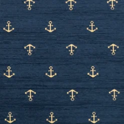 Nordisk Textil Mönstrade Möbeltyger|AUŠRA Ankare – Möbeltyg med Klassiskt Ankarmönster