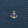 Nordisk Textil Mönstrade Möbeltyger|AUŠRA Marin – Möbeltyg med ankare och klassisk känsla