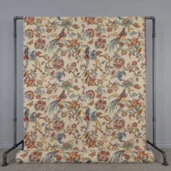 Nordisk Textil Blommiga Möbeltyger|Mönstrade Möbeltyger|Bailey creme gobeläng