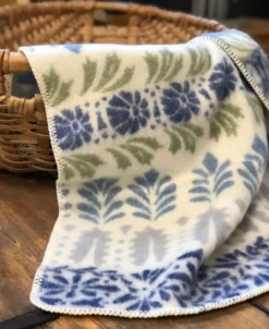 Kerstin Landström Design Babyfiltar|Barnfilt Arvet blå-grön i lammull -