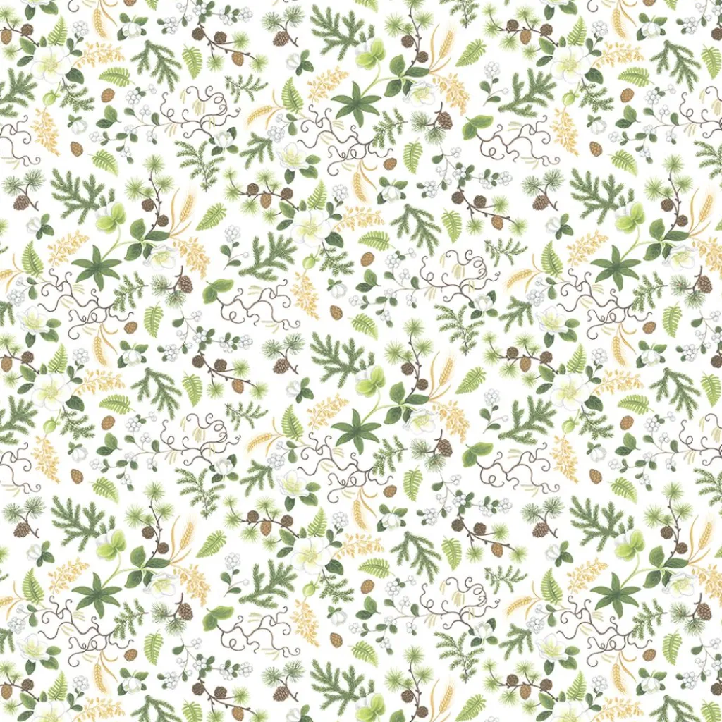 Arvidssons textil Gardintyger Mönstrade|Arvidssons Textil|Barr & Blom offwhite - blommig tyg i bomull