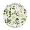 Arvidssons textil Brickor|Barr & Blom offwhite-grön rund bricka Ø31cm