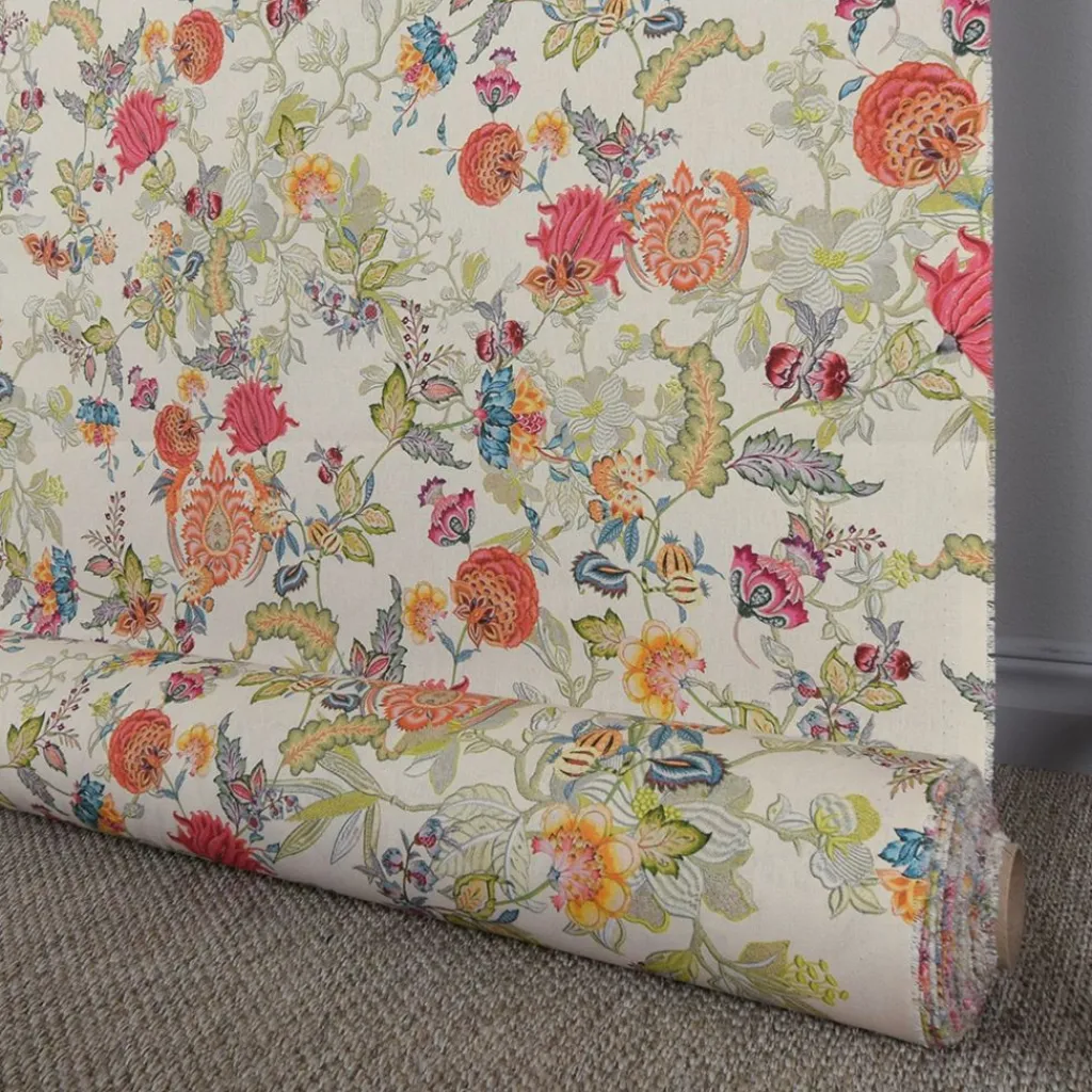 Nordisk Textil Gardintyger Mönstrade|Bengale multi blommigt gardintyg
