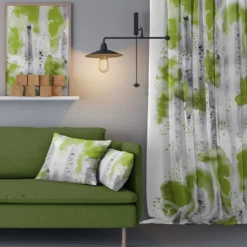 Arvidssons textil Gardintyger Mönstrade|Arvidssons Textil|Björkar grön tyg