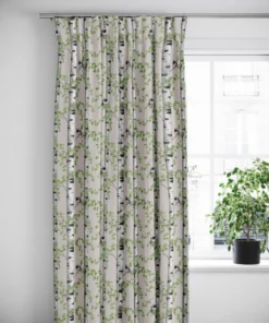 Arvidssons textil Gardiner Mönstrade|Björkdungen beige gardiner