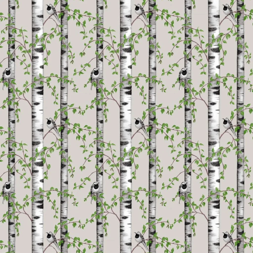 Arvidssons textil Gardintyger Mönstrade|Arvidssons Textil|Björkdungen beige tyg