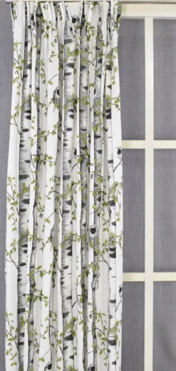 Arvidssons textil Gardiner Mönstrade|Björkdungen vit gardiner
