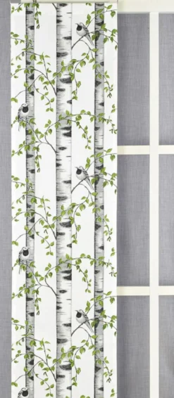 Arvidssons textil Panelgardiner|Björkdungen vit panelgardiner