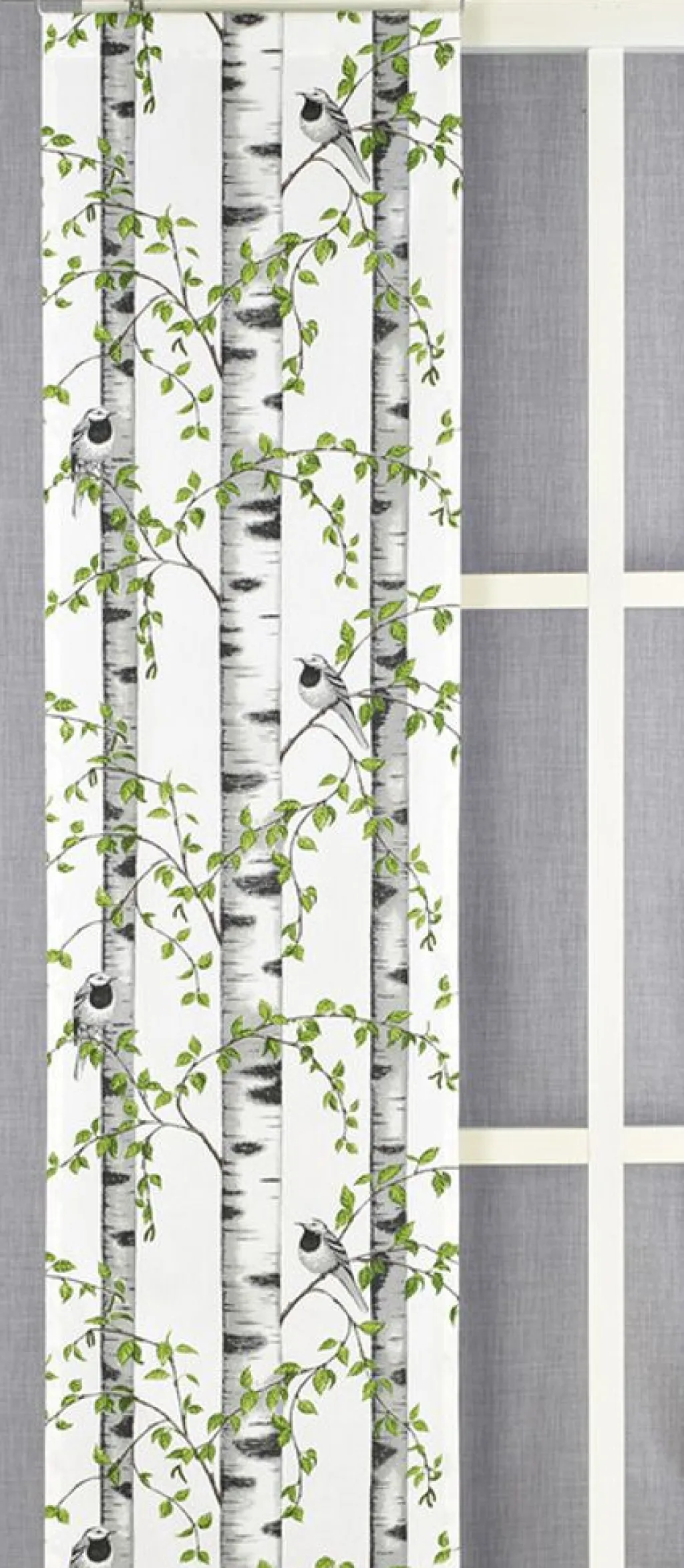 Arvidssons textil Panelgardiner|Björkdungen vit panelgardiner