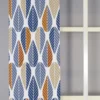 Arvidssons textil Panelgardiner|Blader blå panelgardiner