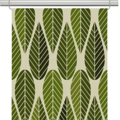 Arvidssons textil Panelgardiner|Blader culla grön panelgardiner