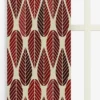 Arvidssons textil Julgardiner|Panelgardiner|Blader culla röd panelgardiner