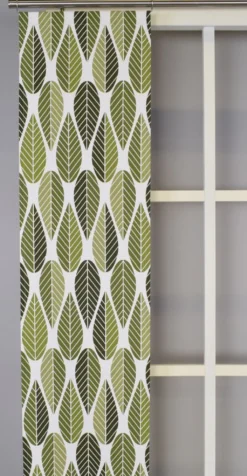 Arvidssons textil Panelgardiner|Blader grön panelgardiner