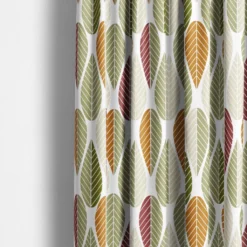 Arvidssons textil Gardintyger Mönstrade|Arvidssons Textil|Blader grön-rost tyg