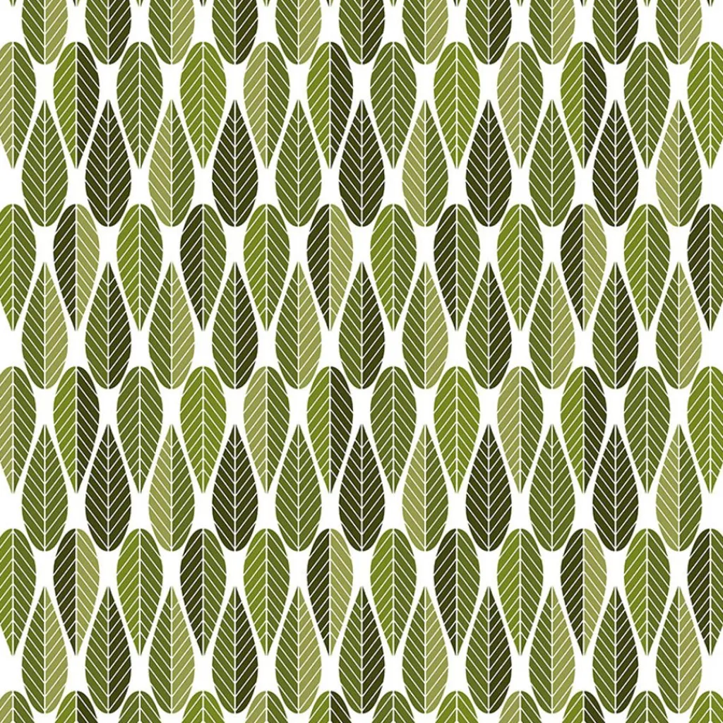 Arvidssons textil Gardintyger Mönstrade|Arvidssons Textil|Blader grön tyg