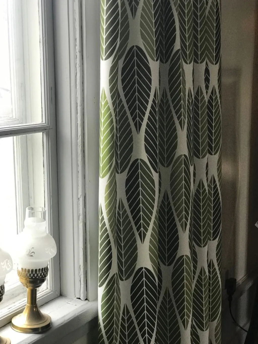 Arvidssons textil Gardintyger Mönstrade|Arvidssons Textil|Blader grön tyg