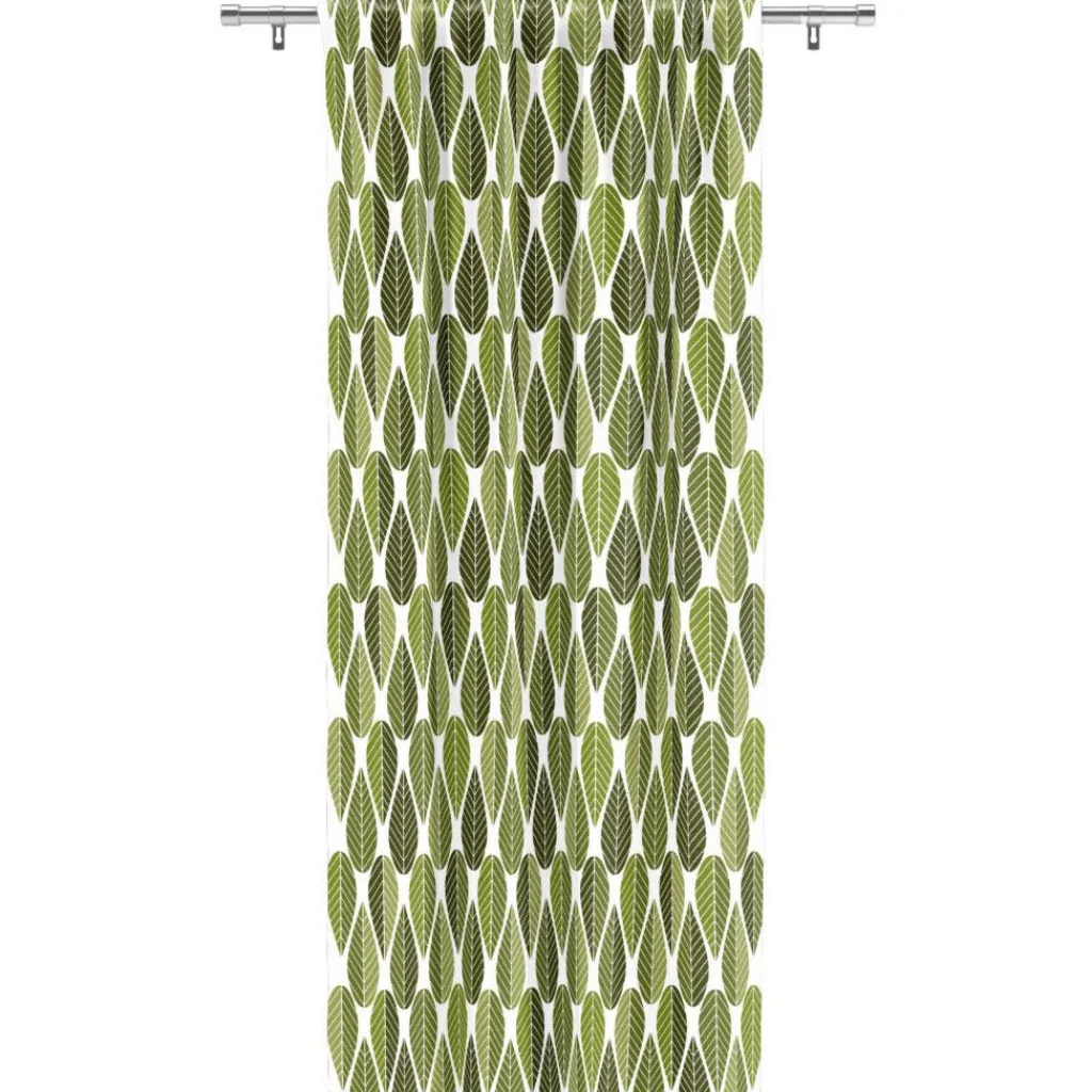 Arvidssons textil Gardintyger Mönstrade|Arvidssons Textil|Blader grön tyg