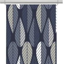 Arvidssons textil Panelgardiner|Blader mörkblå panelgardiner