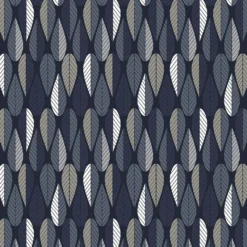 Arvidssons textil Gardintyger Mönstrade|Arvidssons Textil|Blader mörkblå tyg
