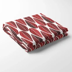 Arvidssons textil Juldukar|Bordsduk|Blader röd bordsduk
