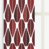 Arvidssons textil Panelgardiner|Blader röd panelgardiner