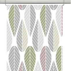 Arvidssons textil Panelgardiner|Blader rosa panelgardiner