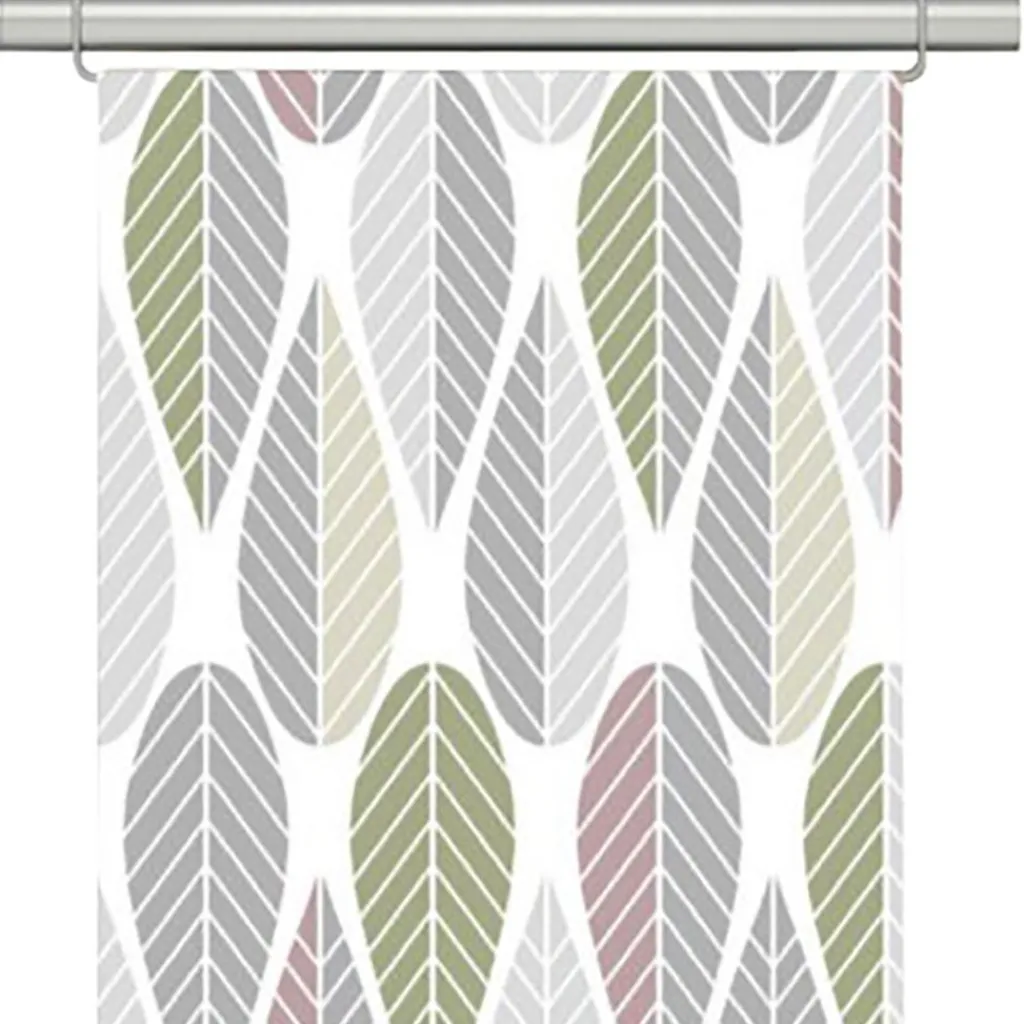 Arvidssons textil Panelgardiner|Blader rosa panelgardiner