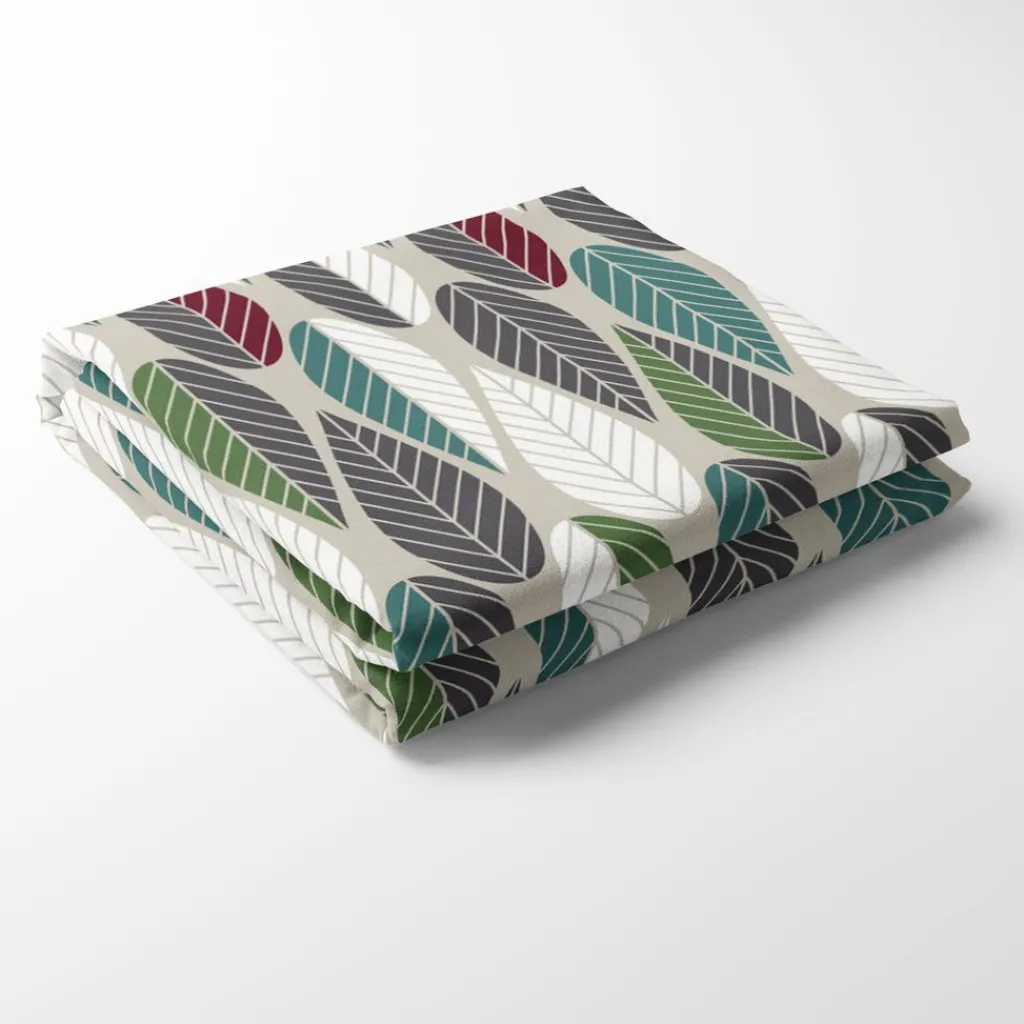 Arvidssons textil Bordsduk|Blader vinröd bordsduk