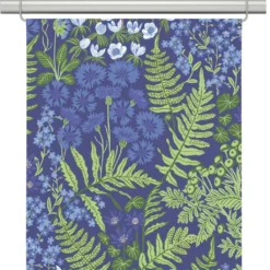 Arvidssons textil Panelgardiner|Blå Blom blå panelgardiner