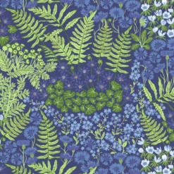 Arvidssons textil Brickor|Blå Blom blå rund bricka Ø31cm
