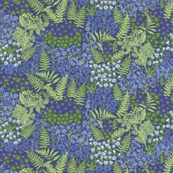 Arvidssons textil Gardintyger Mönstrade|Arvidssons Textil|Blå Blom blå tyg