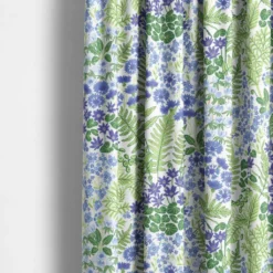 Arvidssons textil Gardintyger Mönstrade|Arvidssons Textil|Blå Blom vit tyg