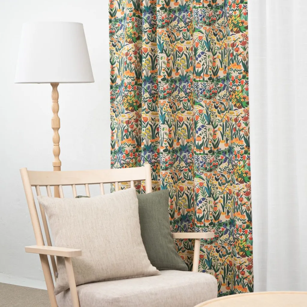 Nordisk Textil Gardiner Mönstrade|Blomsterdröm gardiner