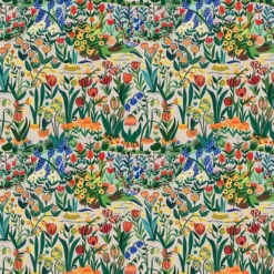 Nordisk Textil Gardintyger Mönstrade|Blomsterdröm tyg - En hyllning till vilda blommor i full blom