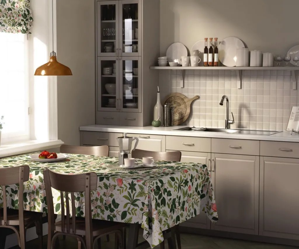 Arvidssons textil Bordsduk|Blomsterlund grön - bordsduk
