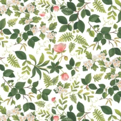 Arvidssons textil Gardintyger Mönstrade|Arvidssons Textil|Blomsterlund grön - tyg