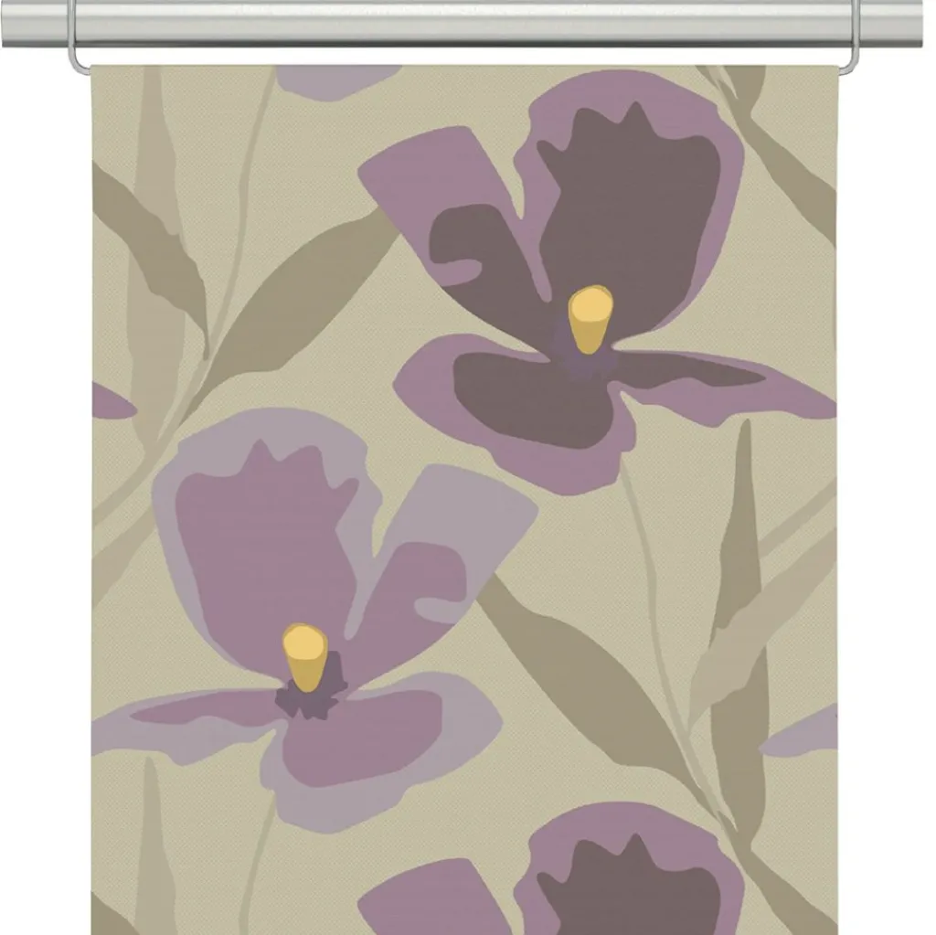 Arvidssons textil Panelgardiner|Blomsterskrud culla lila panelgardiner