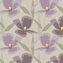 Arvidssons textil Gardintyger Mönstrade|Arvidssons Textil|Blomsterskrud culla lila tyg