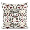 Arvidssons textil Mönstrade Kuddfodral|Blomstersnår brun kuddfodral