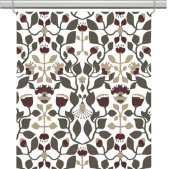 Arvidssons textil Panelgardiner|Blomstersnår brun panelgardiner