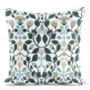 Arvidssons textil Mönstrade Kuddfodral|Blomstersnår turkos kuddfodral