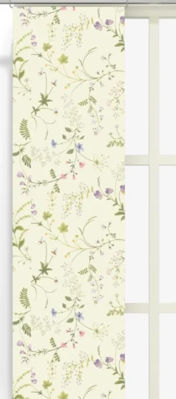 Arvidssons textil Panelgardiner|Blomsteryra gul panelgardiner