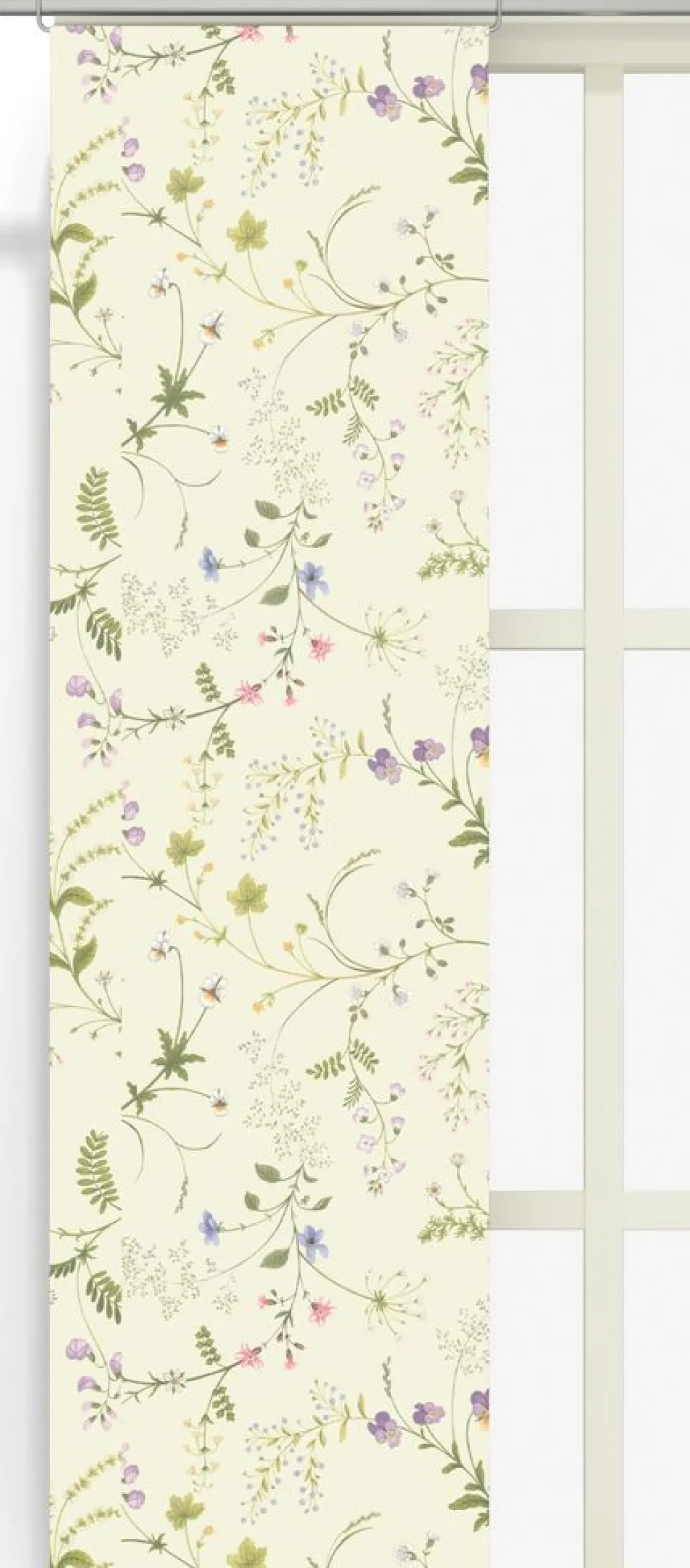 Arvidssons textil Panelgardiner|Blomsteryra gul panelgardiner